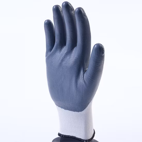 나일론 폴리에스테르 이음매 없는 니트릴 코팅 안전 작업 장갑 Guantes Luvas CE 3121X