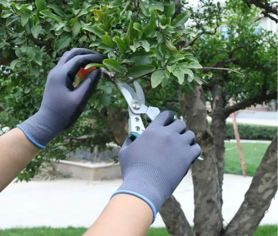 High Quality 13G Anti- Cut Hppe Liner Sandy Nitrile Coated Safety Working Hand Gloves